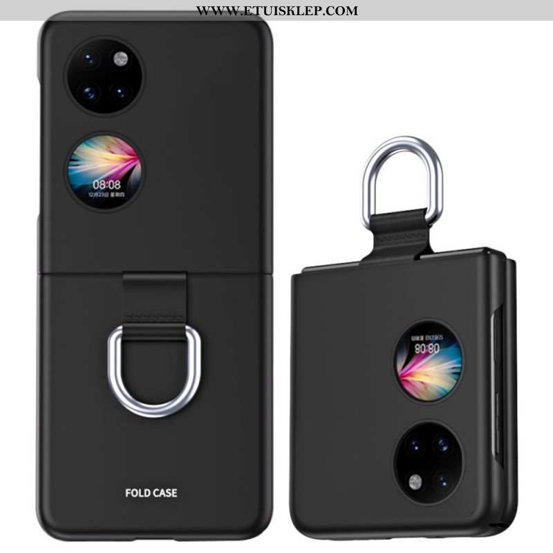 Etui do Huawei P50 Pocket Dotyk Skóry Z Pierścieniem